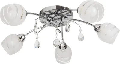 Image de Plafonnier de salon E14 5x60W couleur chrome 2622 Melissa Rabalux