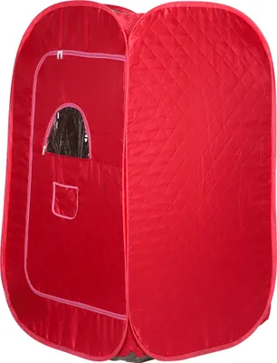 Produktbild von Mobile Dampfsauna Heimsauna Wärmekabine Saunakabine mit Klappstuhl 2L Rot