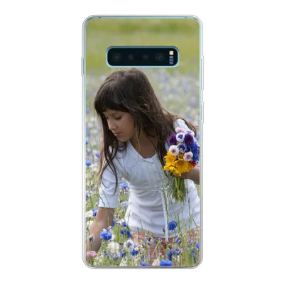 Produktbild von MuchoWow® Handyhülle Schutzhülle Hülle für Samsung Galaxy S10 Plus Mädchen - Blumen - Wiese Silikon Softcase Handy Hülle - Schutzhülle