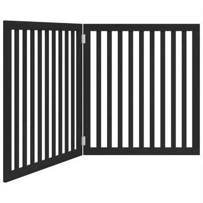 Produktbild von vidaXL 2-tlg. Hundetor Faltbar Schwarz 160 cm Pappelholz