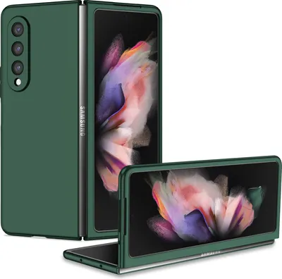 Produktbild von Samsung Z Fold3 5G Hülle, Dünn Hart PC Kratzfeste Schutzhülle für Samsung Galaxy Z Fold 3 5G Grün