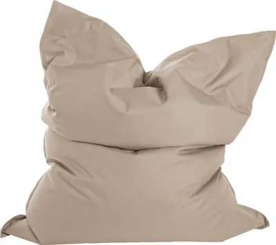 Produktbild von mokebo Sitzsack Outdoor XXL für Kinder & Erwachsene 'Der Große', Bean Bag, Sitzkissen, Liegekissen oder Riesen-Sitzsack mit Füllung, Bodenkissen groß für Balkon & Terasse, 130x170cm, Beige