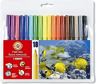 Obrázek produktu pro Koh-i-noor školní popisovače/fixy 18 ks