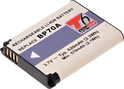 Image de Batterie T6 Power pour SAMSUNG PL90, Li-Ion, 3,7 V, 700 mAh (2,6 Wh), noir
