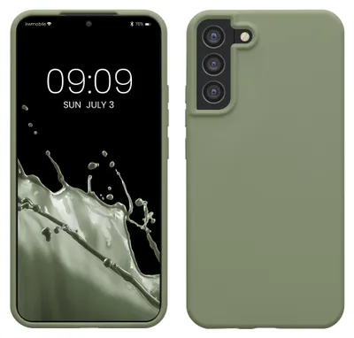 Produktbild von kwmobile Handyhülle für Samsung Galaxy S22 Plus Hülle - Case Silikon - Kabelloses Laden - Schutzhülle Cover in Graugrün