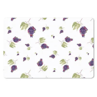 Produktbild von MuchoWow® Schreibtischunterlage Weintrauben - Lila - Weiß 60x40 cm - XXL Mauspad - Großes Mauspad