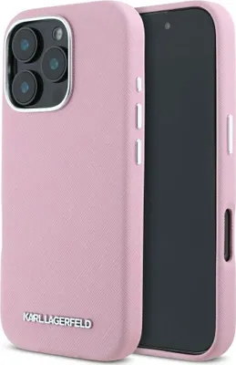 Produktbild von Karl Lagerfeld MagSafe Hülle Pink für iPhone 16 Pro