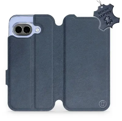 Produktbild von Echtleder Handyhülle für Google Pixel 10a, Mobiwear Leather, Dunkelblau