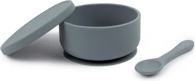 Produktbild von Passatwinde Baby Silikon Saugnapf & Löffel Set - Kinder Kleinkind Bleiben Sie Dran Entwöhnung Fütterung Lebensmittelbehälter Teller - Von Tiny Dining
