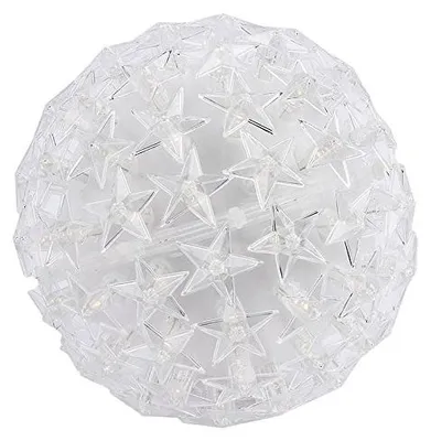 LED-Lichtball Stern Ø 14 cm, warmweiß, 100 LEDs, Timer