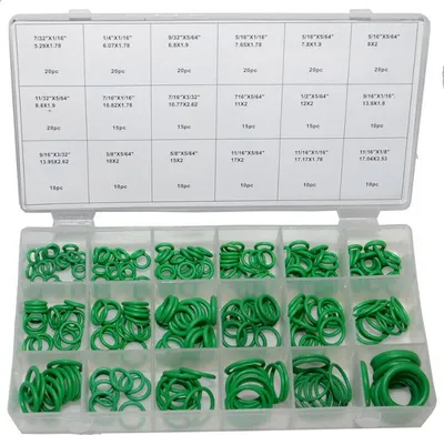 Produktbild von LUXTOM | O-Ringe Sortimentskit, 270 Stück, Grün, 18 Größen, für Auto-Schnellreparatur, Gummidichtung, Dichtringe