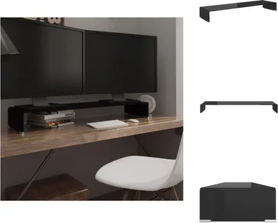 Obrázok produktu pre vidaXL TV stolík/poschodie na obrazovku zo skla čierny 110x30x13 cm - TV nábytok