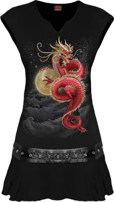 Produktbild von Spiral Direct - "Shenlong" Minikleid für Damen HE2581 (XL) (Schwarz)