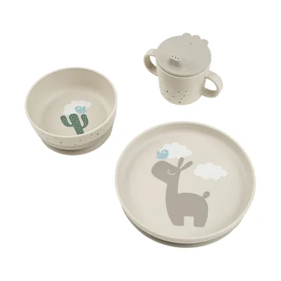 Image de Ensemble de vaisselle « Foodie » de Done by Deer avec ventouse Lalee - Sable