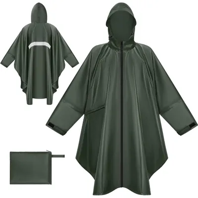 Immagine prodotto di Solidchoice - Impermeabile poncho antipioggia per adulti con cappuccio
