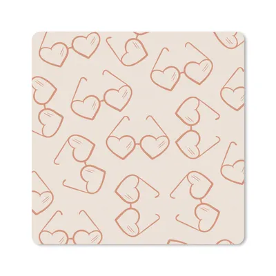 Produktbild von MuchoWow® Mauspad Mousepad Sonnenbrille - Herz - Sommer 30x30 cm - Mousepads - Maus Mat - Pad - Mausunterlage - Gaming
