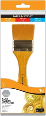 Produktbild von Daler Rowney Simply Acrylic Brush Gold Taklon Synthetic Flachpinsel 2
