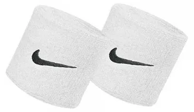 Zdjęcie produktu dla Opaski na nadgarstki Nike Swoosh, biało-czarne, białe