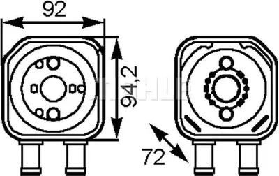 Produktbild von MAHLE CLC 164 000S Ölkühler Motoröl für VW Golf IV Schrägheck (1J1) Passat Variant (3C5) Transporter V Bus (7HB, 7HJ, 7EB, 7EJ, 7EF, 7EG, 7HF, 7EC)