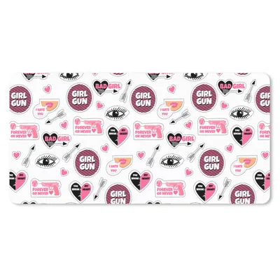 Produktbild von MuchoWow® Mauspad Mousepad Mädchen - Rosa - Herzen - Design 60x30 cm - Mousepads - Maus Mat - Pad - Mausunterlage - Nachhaltig