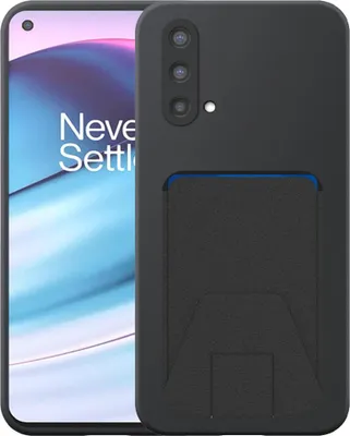 Obrázok produktu pre Vhodné pre OnePlus Nord CE Phone Case with Adjustable Leather Cardslot - Flexibilný zadný kryt Silikónové puzdro TPU s nastaviteľným koženým puzdrom - čierne - Smartphonica