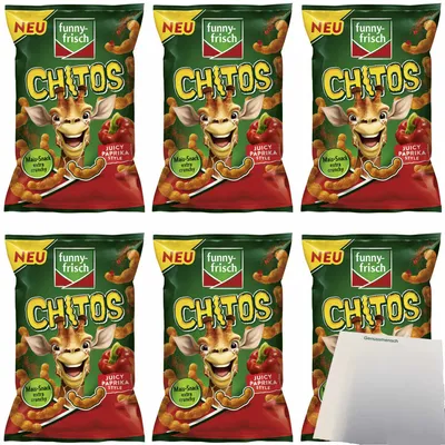 Produktbild von funny frisch Chitos Juicy Paprika Style 6er Pack (6x80g Packung)