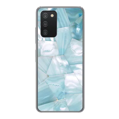 Produktbild von MuchoWow® Handyhülle Schutzhülle Hülle für Samsung galaxy a73 Naturstein - Blau - Perlmutt Silikon Softcase Handy Hülle - Handyhülle