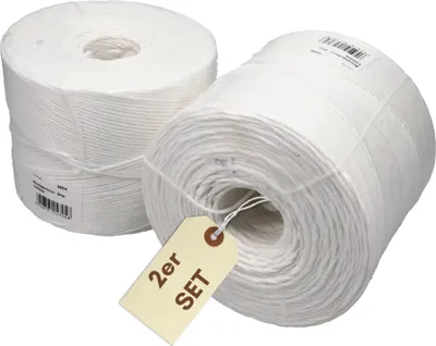 Produktbild von 2er Set Kordelband Bindegarn 1000 m Gartenschnur Pflanzschnur Bindeschnur Schnur Garn Pressengarn PP Kordel Polypropylen Erntegarn