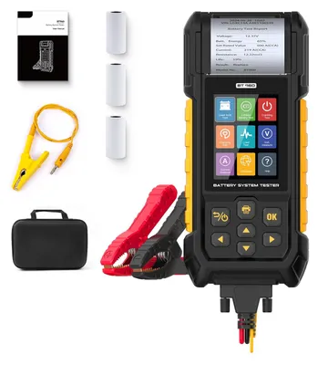 Batterietester 12V/24V, 30-2000 CCA, mit Drucker, Lithium-kompatibel