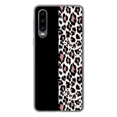Produktbild von MuchoWow® Handyhülle Schutzhülle Hülle für Huawei P30 Tiermuster - Panther - Rosa Silikon Softcase Handy Hülle - Kartenbesitzer