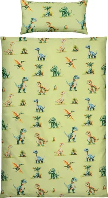 Produktbild von REDBEST Kinder-Bettwäsche grün 1x 135x200 cm + 1x 40x80 cm