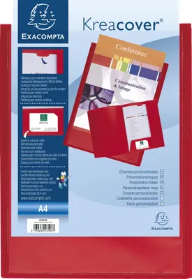 Produktbild von Exacompta 30x Präsentationsmappe aus PP, für Format A4, Kreacover - Rot - 43503E