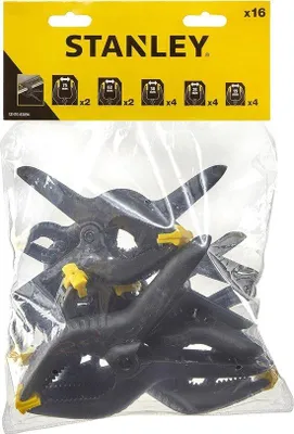 Produktbild von Pack 16 Gewindeklammern, Gelb/Schwarz