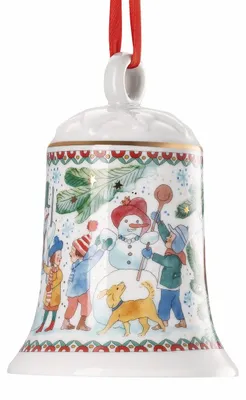 Imagen del producto de Hutschenreuther Sammelkollektion 25 Weihnachtsspiele Porzellanglocke 12cm 02250-727496-27916/Abverkauf nur solange Vorrat reicht