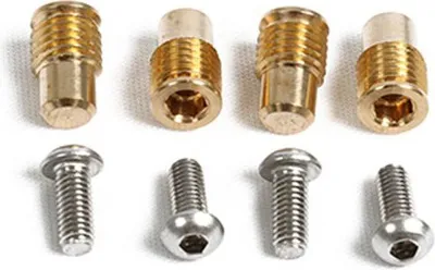 Produktbild von Pike N Bass Messing 4 Wasserdichte Einsätze M6 + Schraube Rückenlehne Orange,Silber M6 Orange,Silber M6