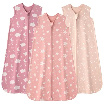 Produktbild von Schlafsack für Babys, 0-6 Monate - 0,5 Tog, in Rosa mit Sternen