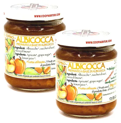 Produktbild von Agritur -  Aprikosenkompott ohne Zuckerzusatz - nur Fruchtzucker - 2 x 210 g