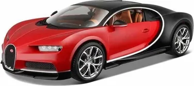 Produktbild von Bugatti Chiron schwarz/rot 1:18 BBURAGO