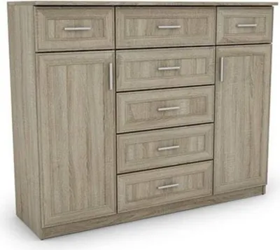 Zdjęcie produktu dla Meblast | Komoda 140 cm | Dąb Sonoma jasny - Praktyczny, nowoczesny system organizacji