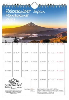 Produktbild von Reisezauber Japan Planer DIN A4 Kalender für 2027 Japan Tokio Stadt Reise Land Urlaub - Seelenzauber
