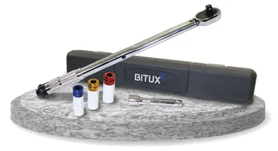 Produktbild von Bituxx Drehmomentschlüssel Set 4tlg, Felgenschutznüsse, schwarz, MS-16492