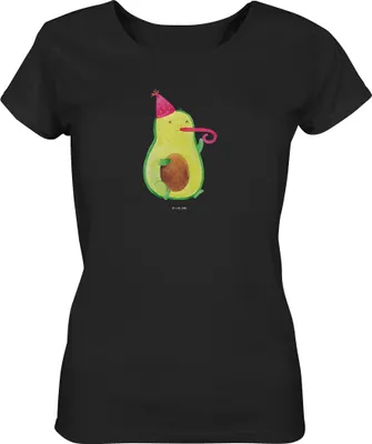 Produktbild von Mr. & Mrs. Panda Oberteil Damen Avocado Geburtstag Größe XL - Schwarz - Geschenk, Feier, Shirt Mit Spruch, Basic, Party, Überraschung, T-Shirt, Frucht
