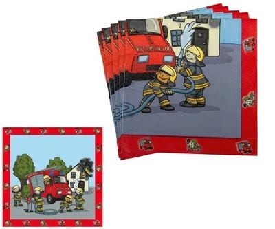 Produktbild von 20 Servietten Feuerwehr 33x33cm