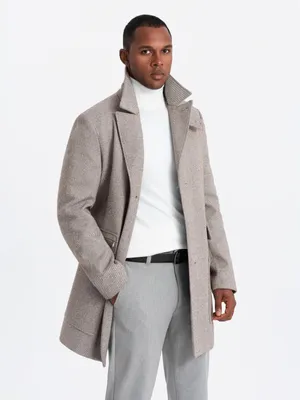 Obrázek produktu pro Ombre Clothing Pánský zimní kabát Manneh popelavě šedá XL