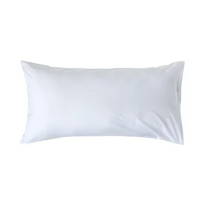 Produktbild von HOMESCAPES Kopfkissenbezug mit Stehsaum Weiss, Fadendichte 200, 50 x 90 cm