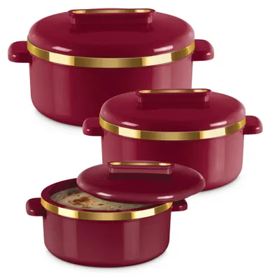 Image de Ensemble de 3 casseroles isolées avec couvercles, de 2,1/1,5/1 litre