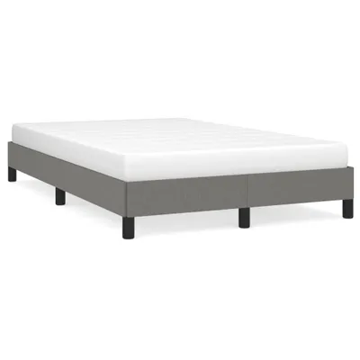 Image de vidaXL Cadre de lit sans matelas gris foncé 120x200 cm Tissu