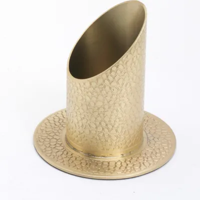 Produktbild von Kerzenleuchter Ø für Kerzen 5 cm Messing, gold, matt, rund