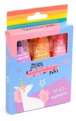Produktbild von Unicorn Textmarker, 3 Stück - Puckator