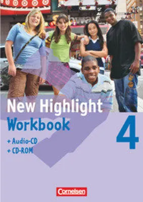 Obrázok produktu pre New Highlight 4: 8. Schuljahr. Workbook mit CD-ROM und Text-CD